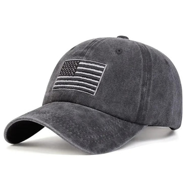 USA Flag Washed Cap Adjustable Casual Hat