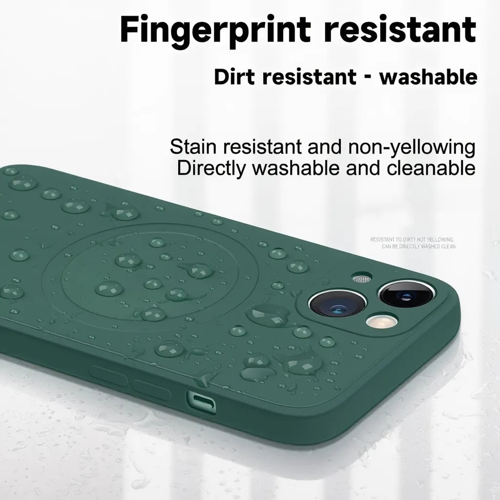 Liquid Silicone MagSafe iPhone Case Shockproof Magnetic Cover