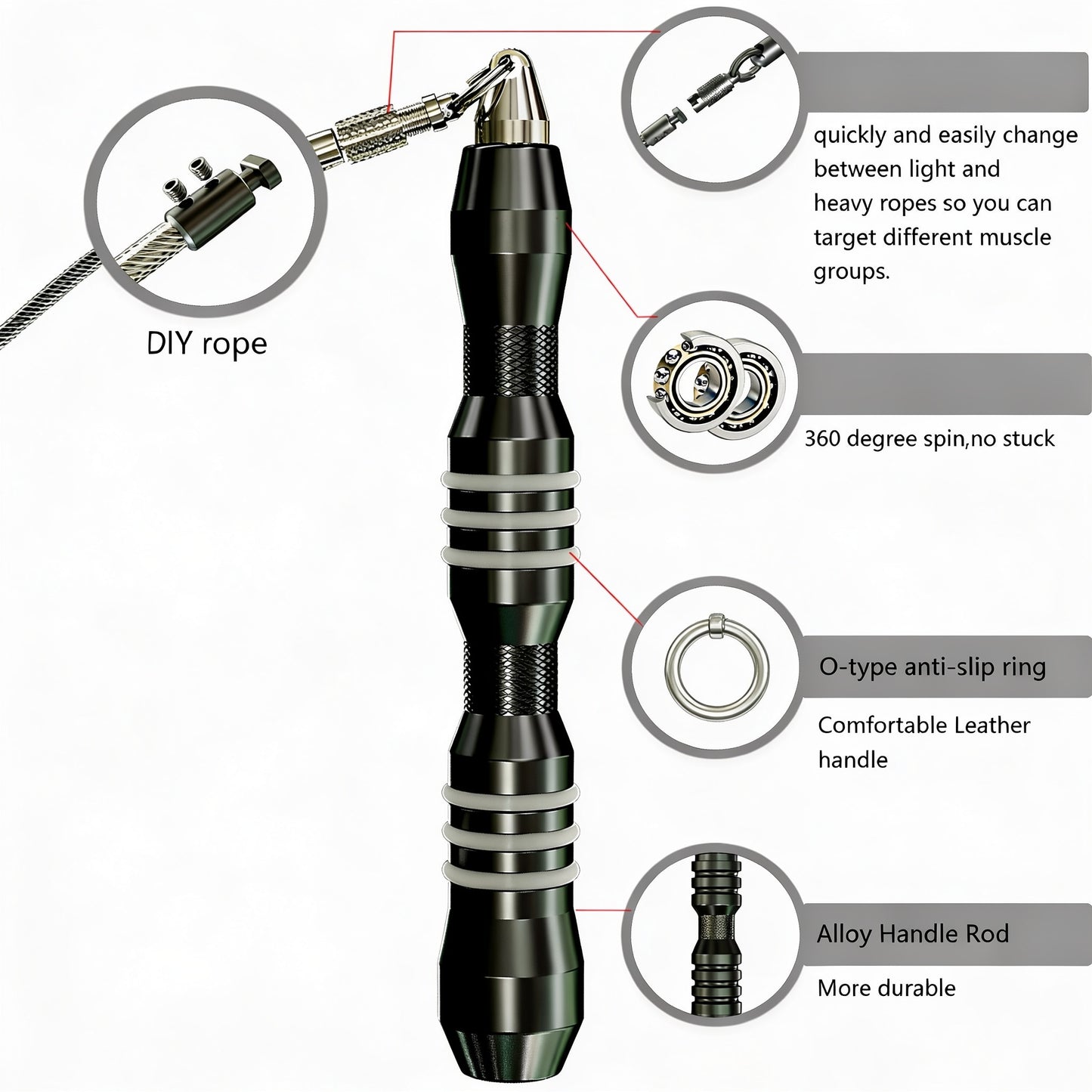 Metal Handle Jump Rope Durable Speed Skipping Rope