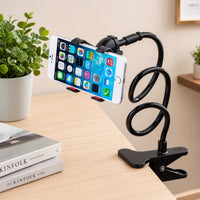 Adjustable Long Arm Phone Stand Bedside Desk Mount Holder