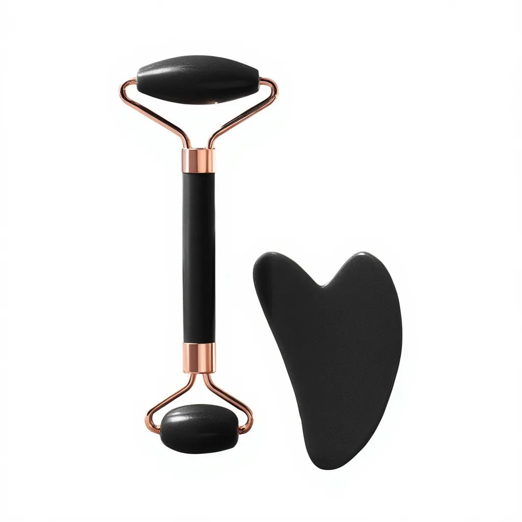Resin Face Roller & Gua Sha Massage Tool Set