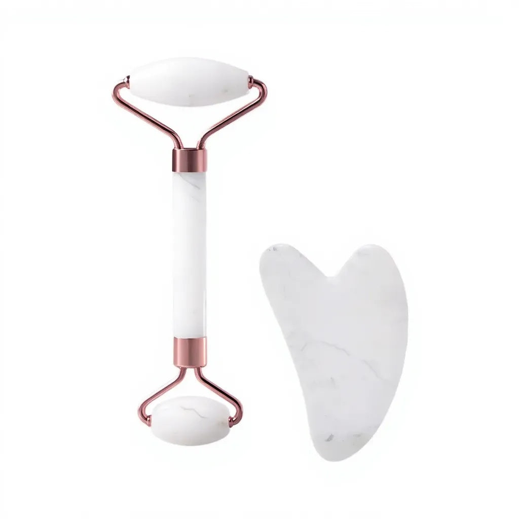 Resin Face Roller & Gua Sha Massage Tool Set