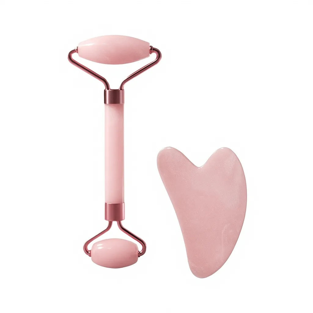 Resin Face Roller & Gua Sha Massage Tool Set
