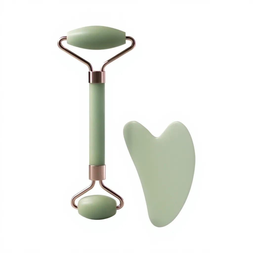 Resin Face Roller & Gua Sha Massage Tool Set
