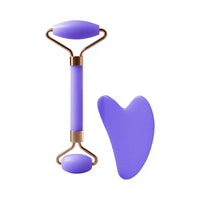 Resin Face Roller & Gua Sha Massage Tool Set