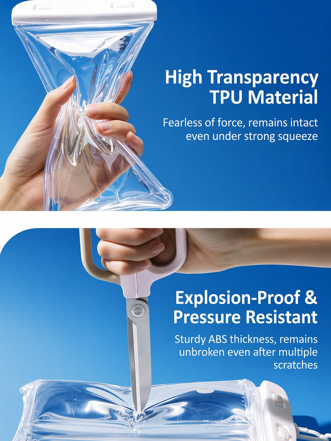 Transparent Waterproof Phone Case Touch Compatible With Lanyard