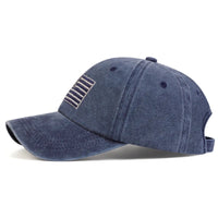 USA Flag Washed Cap Adjustable Casual Hat