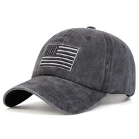 USA Flag Washed Cap Adjustable Casual Hat