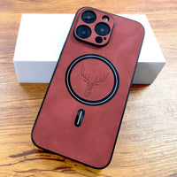 Premium Deer Design PU Leather iPhone Case