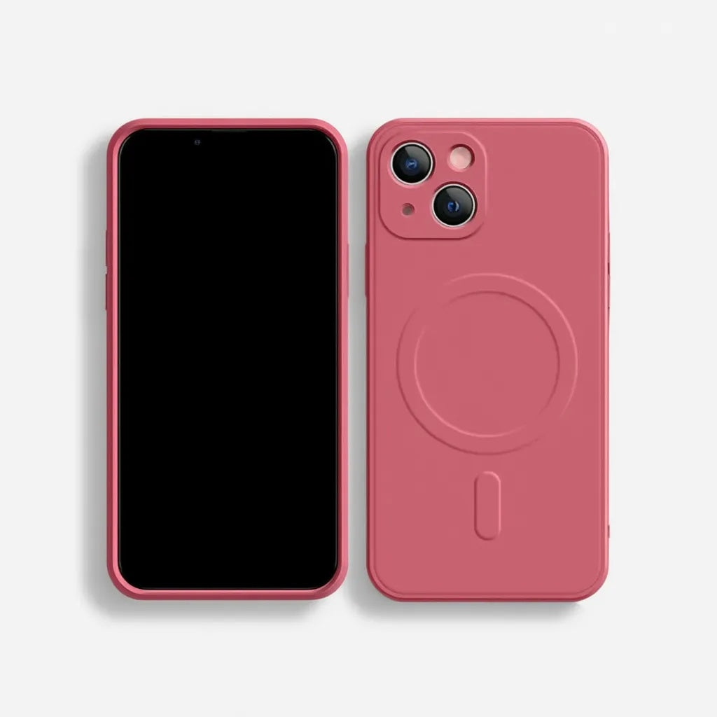 Liquid Silicone MagSafe iPhone Case Shockproof Magnetic Cover