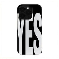 Personalized Yes No Art Phone Case Black White for iPhone