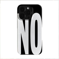 Personalized Yes No Art Phone Case Black White for iPhone