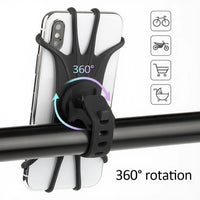 Universal Phone Holder Bike Mount 360 Rotation Silicone Clip