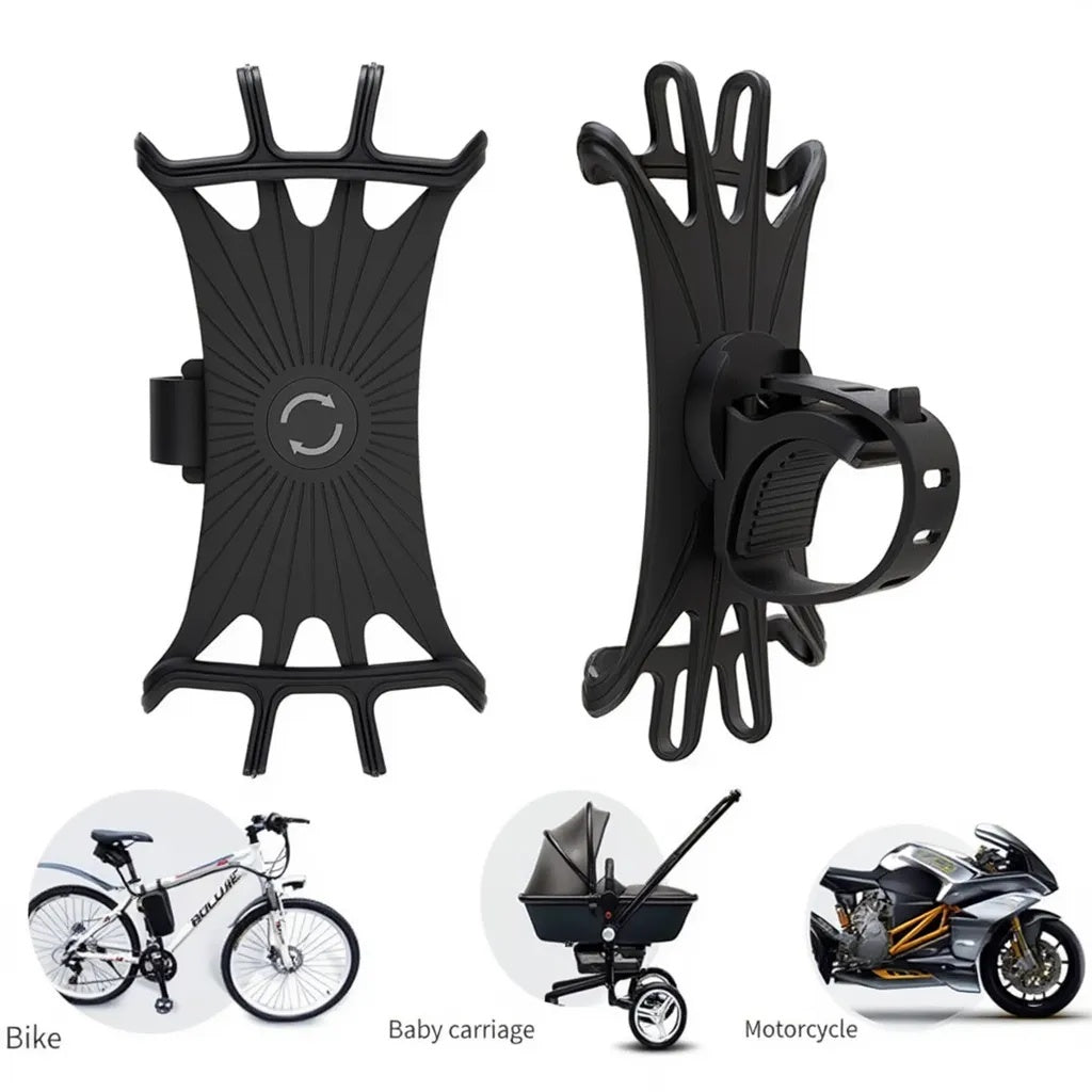 Universal Phone Holder Bike Mount 360 Rotation Silicone Clip