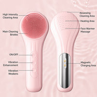 Electric Silicone Face Scrubber 5-Speed Cleansing Brush