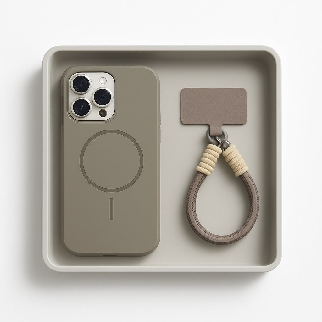 Soft Silicone Magnetic iPhone Case Lanyard Strap Cover