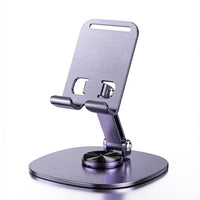 Folding Metal Phone Stand 360 Rotation Aluminum Tablet Holder