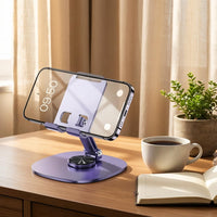 Folding Metal Phone Stand 360 Rotation Aluminum Tablet Holder