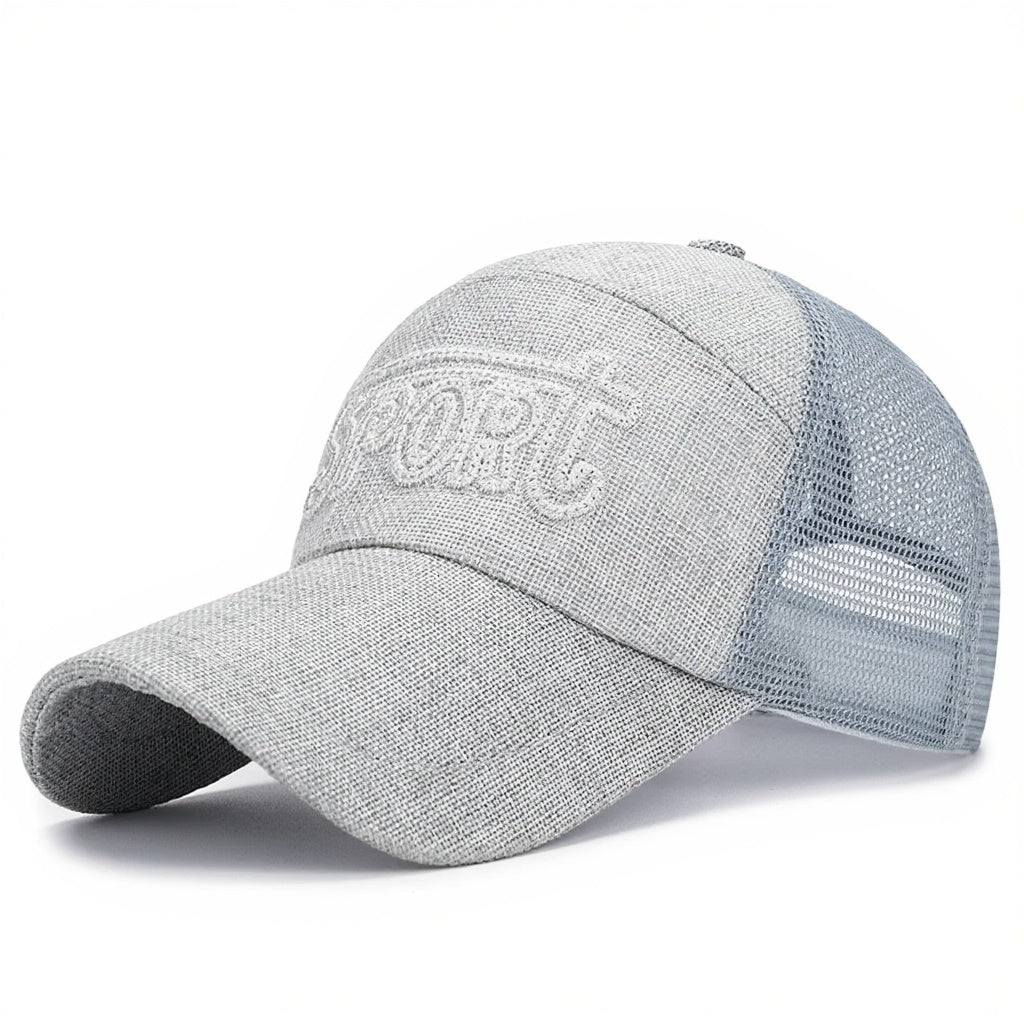 Mesh Linen Baseball Cap Casual Outdoor Snapback