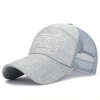 Mesh Linen Baseball Cap Casual Outdoor Snapback