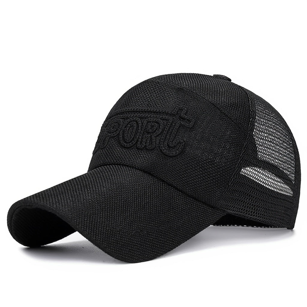 Mesh Linen Baseball Cap Casual Outdoor Snapback
