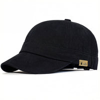 Short Brim Cotton Baseball Cap Vintage Dad Hat