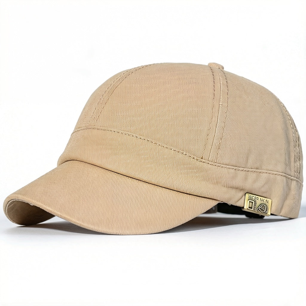 Short Brim Cotton Baseball Cap Vintage Dad Hat