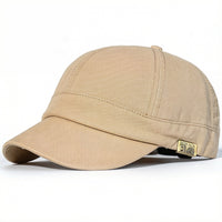 Short Brim Cotton Baseball Cap Vintage Dad Hat