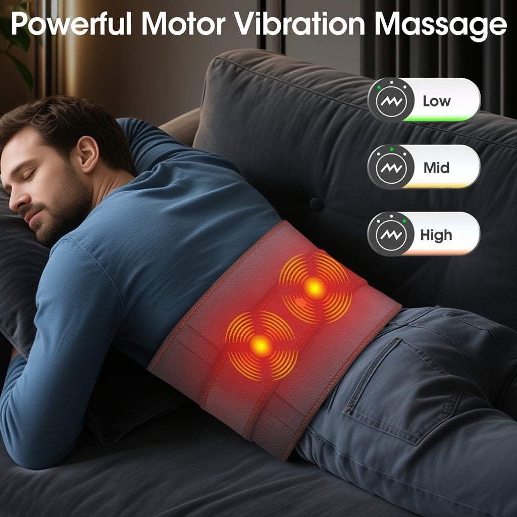 Heating Waist Support Belt 3 Modes Vibration Massager